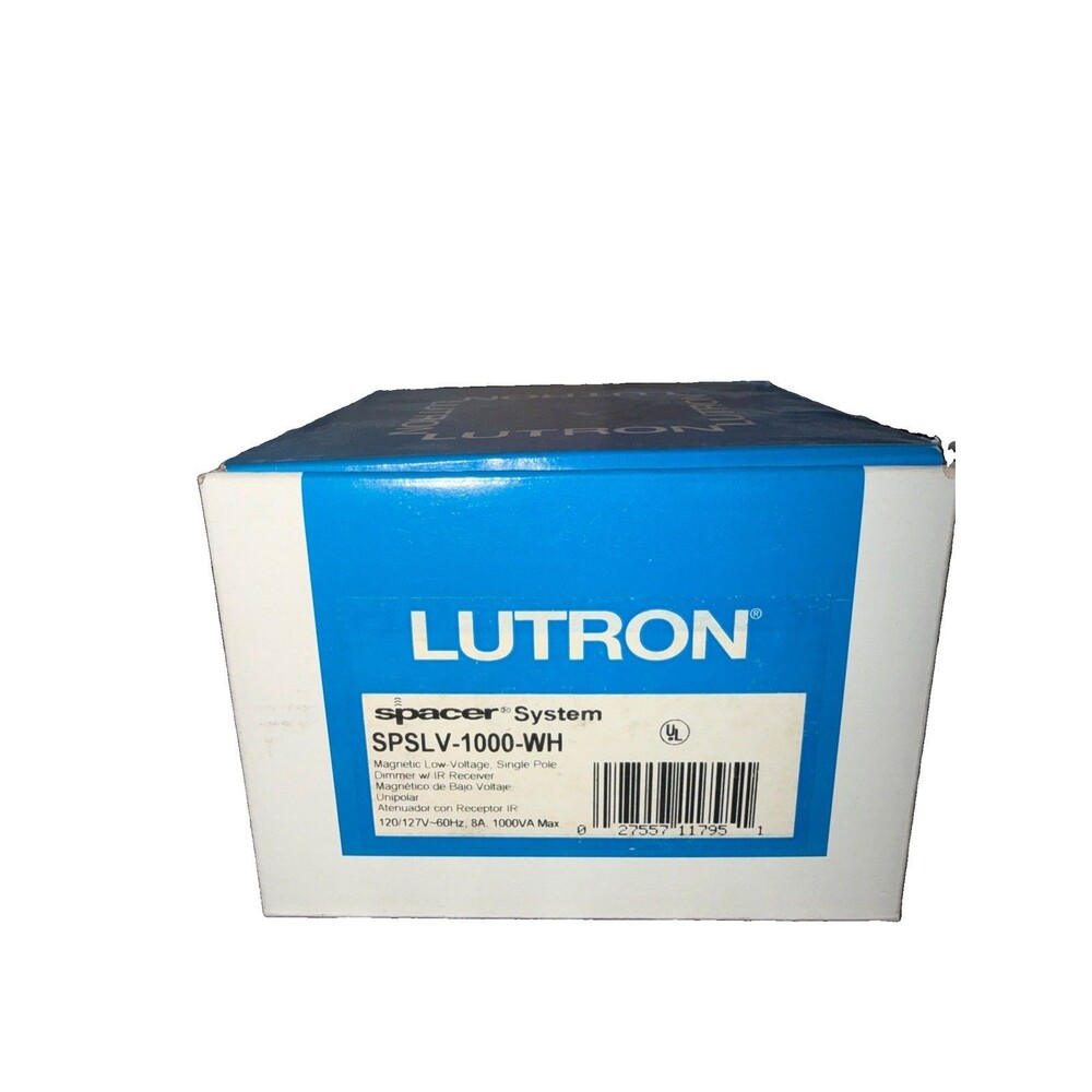 Lutron Spacer System SPSLV-1000-WH Magnetic Low Voltage Dimmer 1000VA White